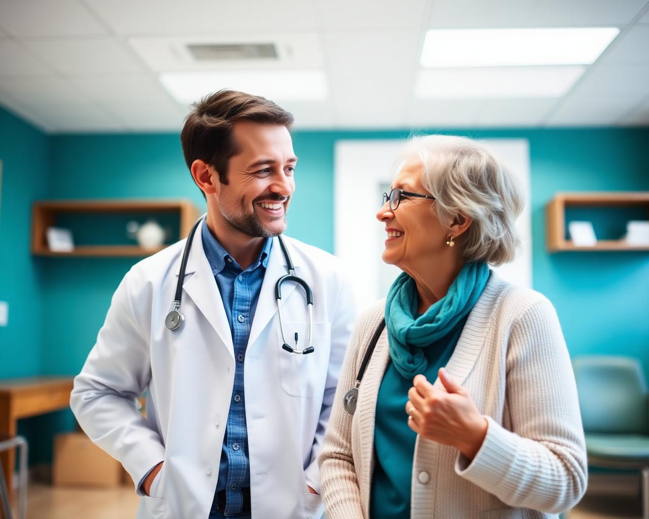 Doctor speaking with patient